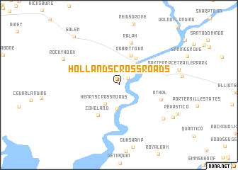 map of Hollands Crossroads