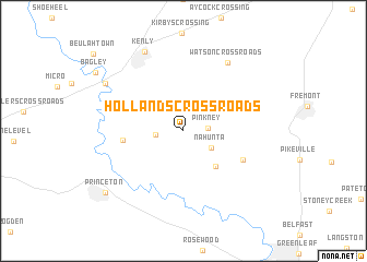 map of Hollands Crossroads