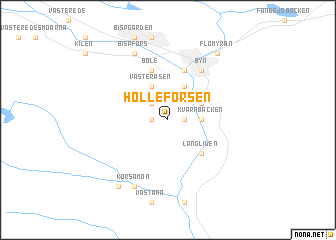 map of Hölleforsen