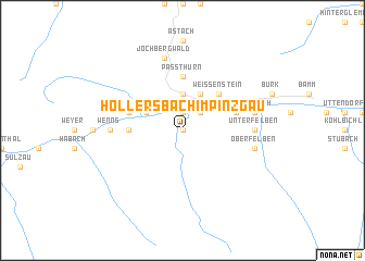 map of Hollersbach im Pinzgau