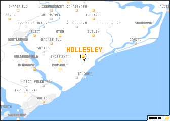map of Hollesley