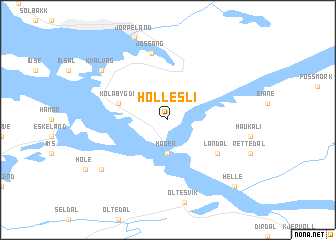 map of Høllesli