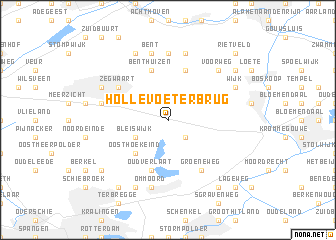 map of Hollevoeterbrug