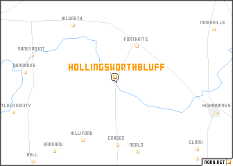 map of Hollingsworth Bluff