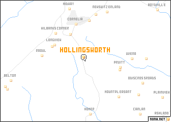 map of Hollingsworth