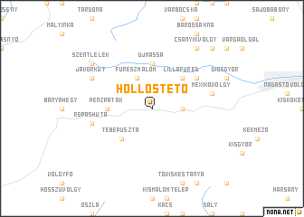 map of Hollóstető