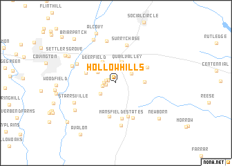 map of Hollow Hills