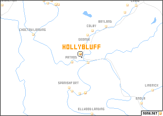 map of Holly Bluff