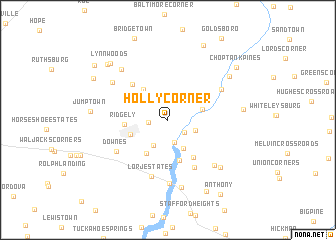 map of Holly Corner