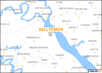 map of Holly Forks
