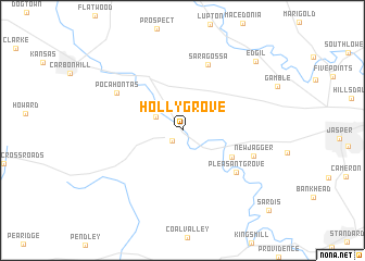 map of Holly Grove