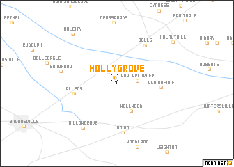 map of Holly Grove