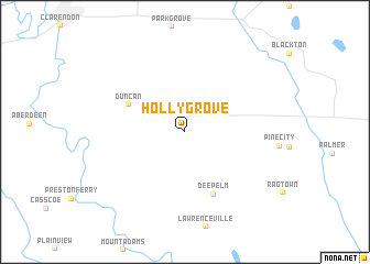 map of Holly Grove