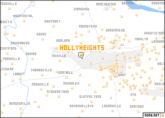 map of Holly Heights