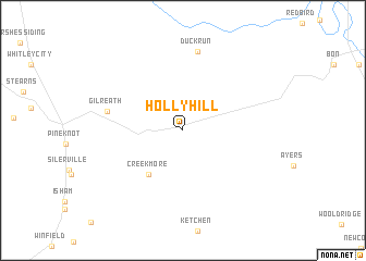 map of Hollyhill