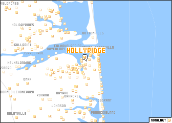 map of Holly Ridge