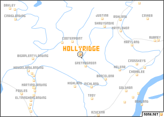 map of Holly Ridge