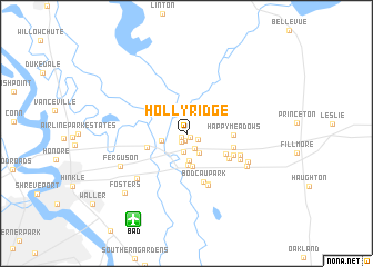 map of Holly Ridge