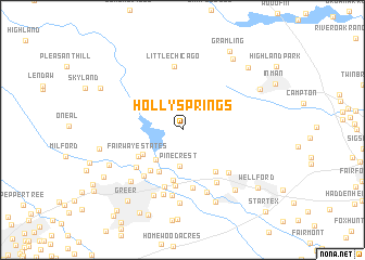 map of Holly Springs