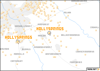 map of Holly Springs