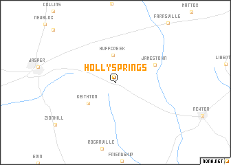 map of Holly Springs