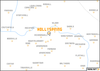 map of Holly Spring