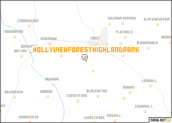 map of Holly View Forest-Highland Park