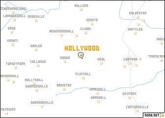 map of Hollywood