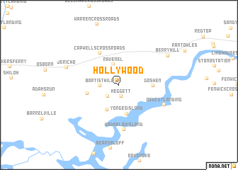 map of Hollywood