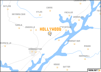 map of Hollywood