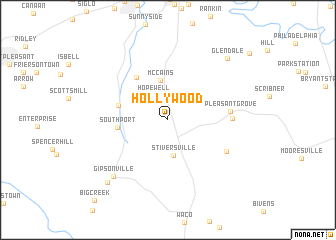 map of Hollywood