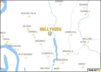 map of Hollywood