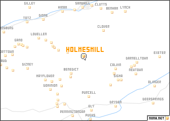 map of Holmes Mill