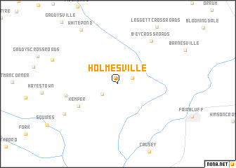 map of Holmesville