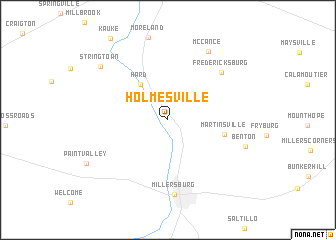 map of Holmesville