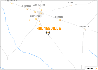 map of Holmesville