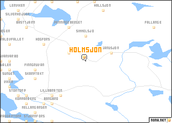 map of Holmsjön