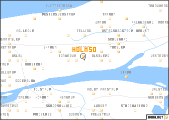map of Holmsø