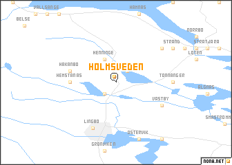 map of Holmsveden