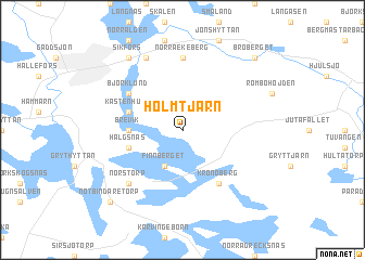 map of Holmtjärn