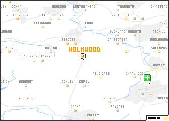map of Holmwood