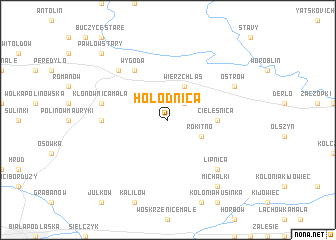 map of Hołodnica