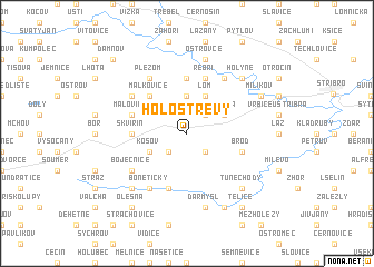 map of Holostřevy