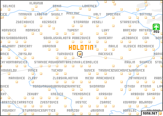 map of Holotín