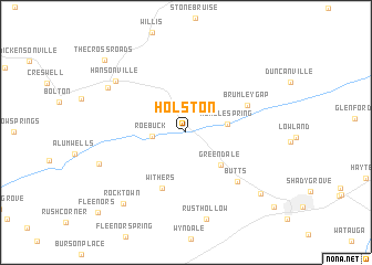 map of Holston