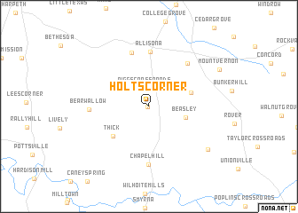 map of Holts Corner