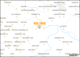 map of Hołubie