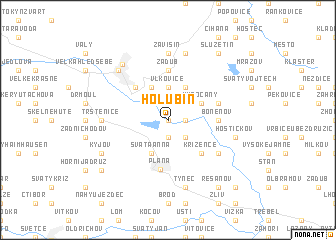 map of Holubín