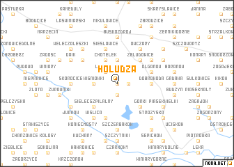 map of Hołudza