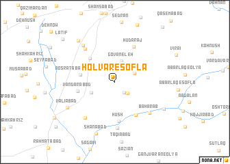 map of Holvar-e Soflá